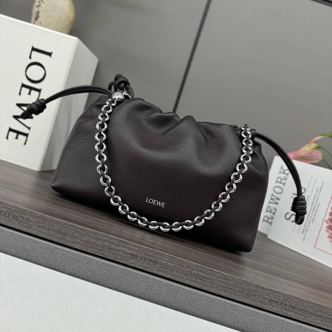 0007-Flamenco Metal Chain Lambskin (Snakeskin)